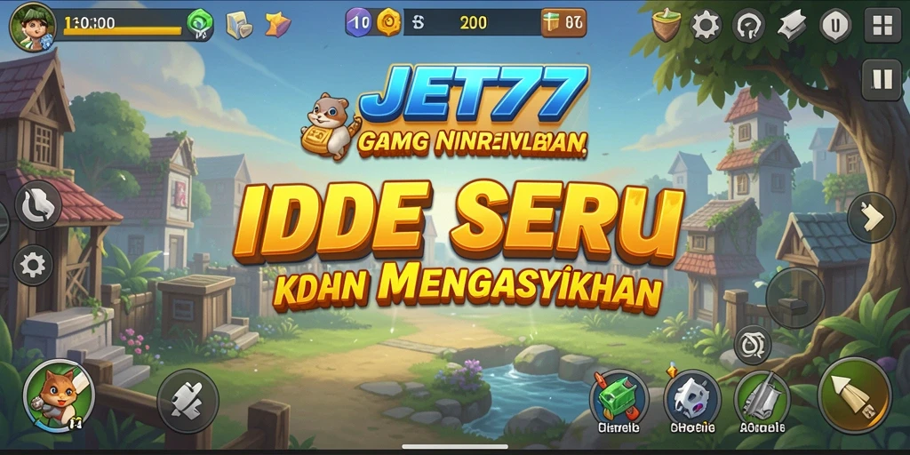 Tampilan menarik gameplay JET77 dalam suasana santai.