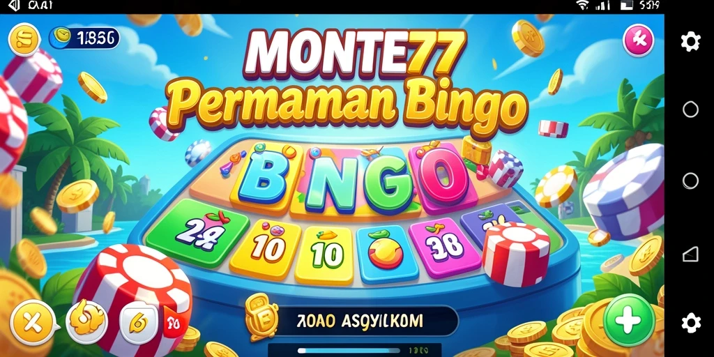 Screenshot menunjukkan gameplay Bingo yang seru di MONTE77.