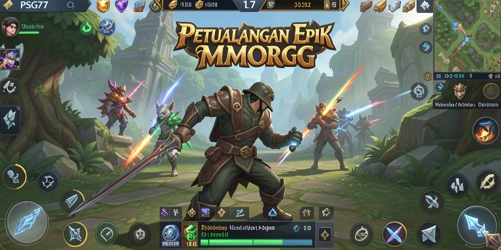Gameplay seru di dunia MMORPG PSG77 dengan grafik menakjubkan.